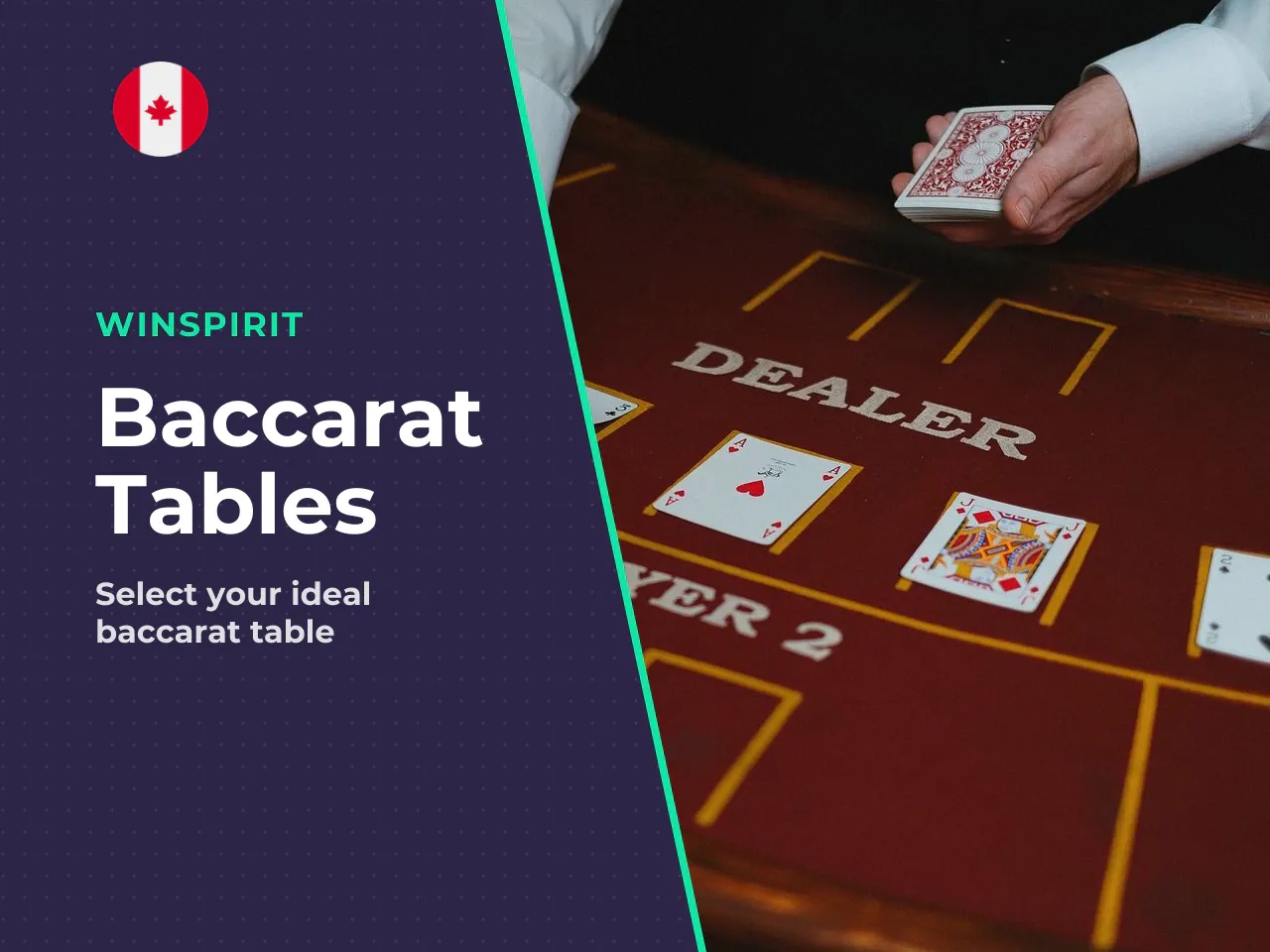 Choose a baccarat game and table