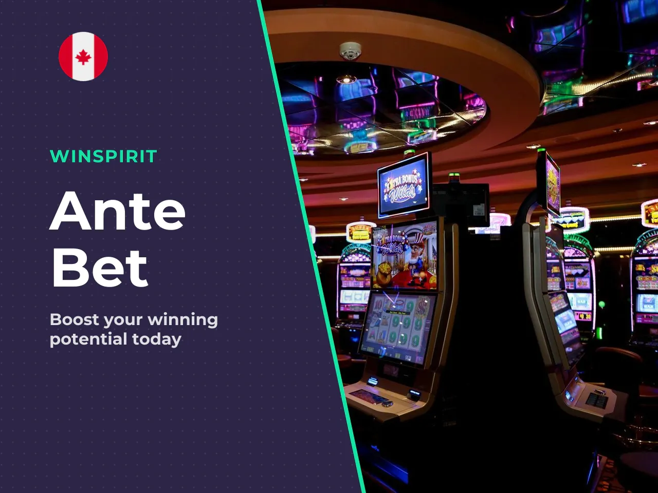 Ante Bet Feature. Players can toggle